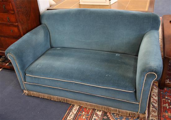 A blue settee W.150cm
